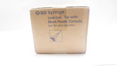 BD 303348 10ml Syringe Luer-Lok Tip w/Blunt Plastic Cannula - box of 100